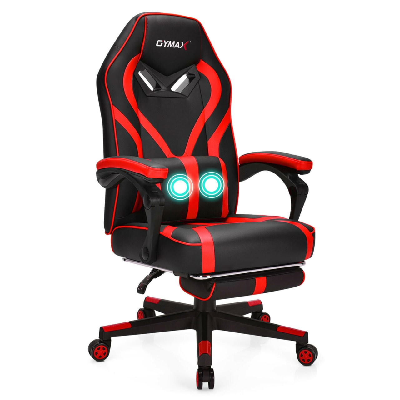 Gymax Massage Gaming Chair Racing Recliner Computer Desk Chair w/Footrest